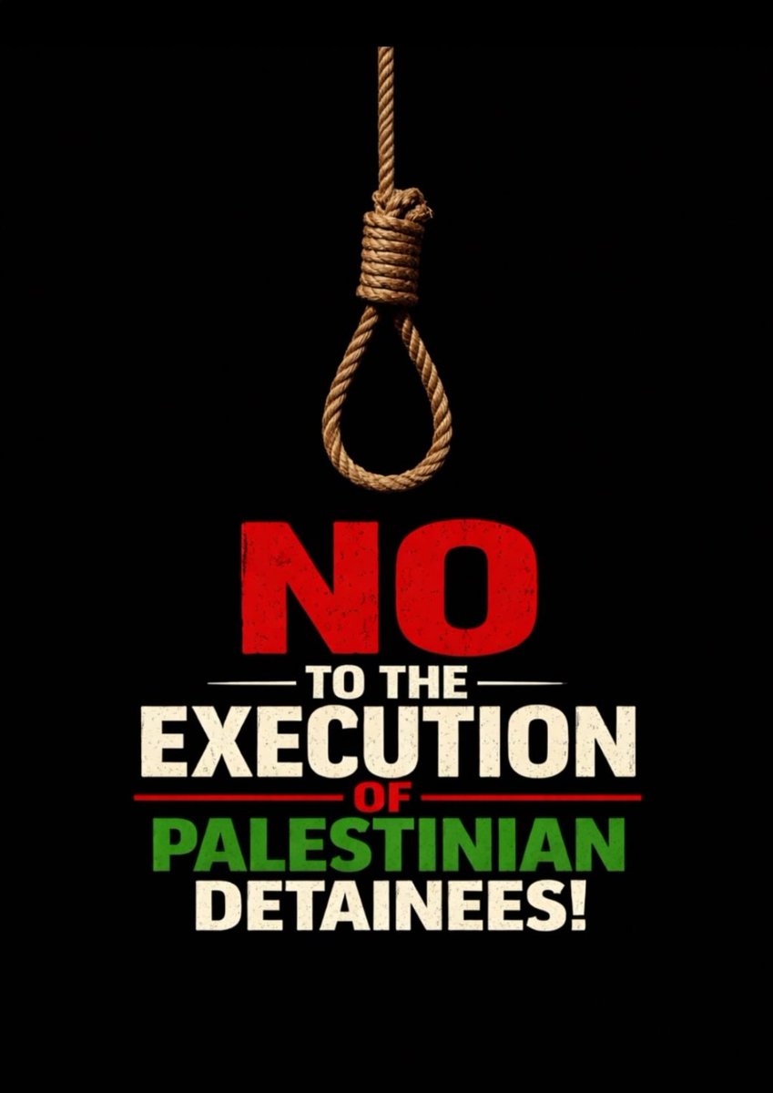 NO! 
NO a la pena de muerte contra los Palestinos 🇵🇸🇵🇸🇵🇸 #FreePalestine ✊✊