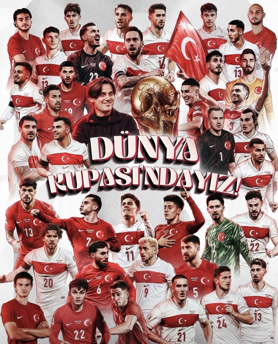 Tebrikler #BizimÇocuklar ❤️🤍

24 yıl sonra Dünya Kupası'na gidiyoruz.🇹🇷

Sizlerle gurur duyuyoruz #MilliTakım