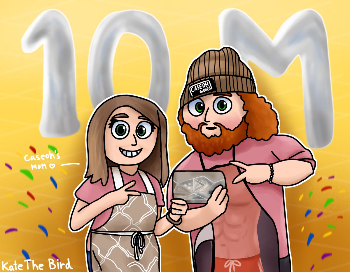Huge congratulations to Caseoh who hit 10 millions subscribers on YouTube!! 🎉🔥
He actually really deserve it, he couldn't have done it without his fans and especially his mom aka the first Caseoh viewer! ❤️❤️

I'm so happy for him! 🥹

#Caseoh #Caseohfanart