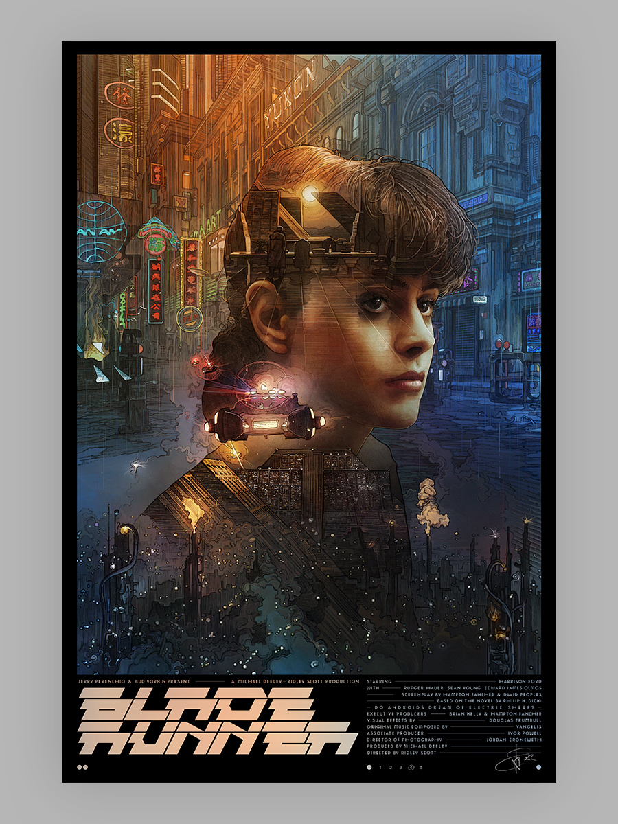 Poster for BLADE RUNNER (1982) by Krzysztof Domaradzki
