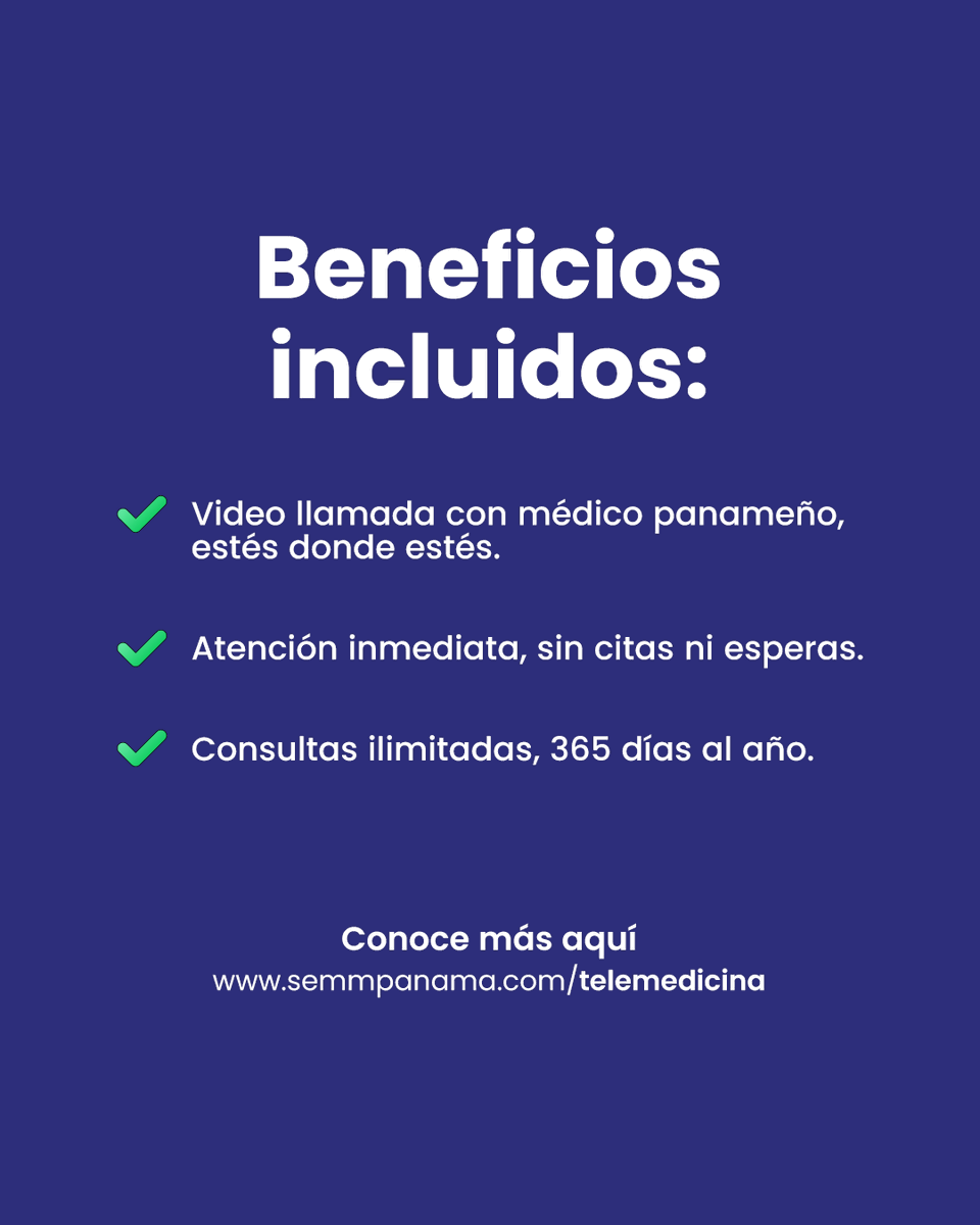 ¿Necesitas atención médica sin salir de casa? 👀
Con SEMM, accede a consultas por videollamada al instante 📲
Rápido, fácil y sin complicaciones.
Tu salud, más cerca que nunca 💙