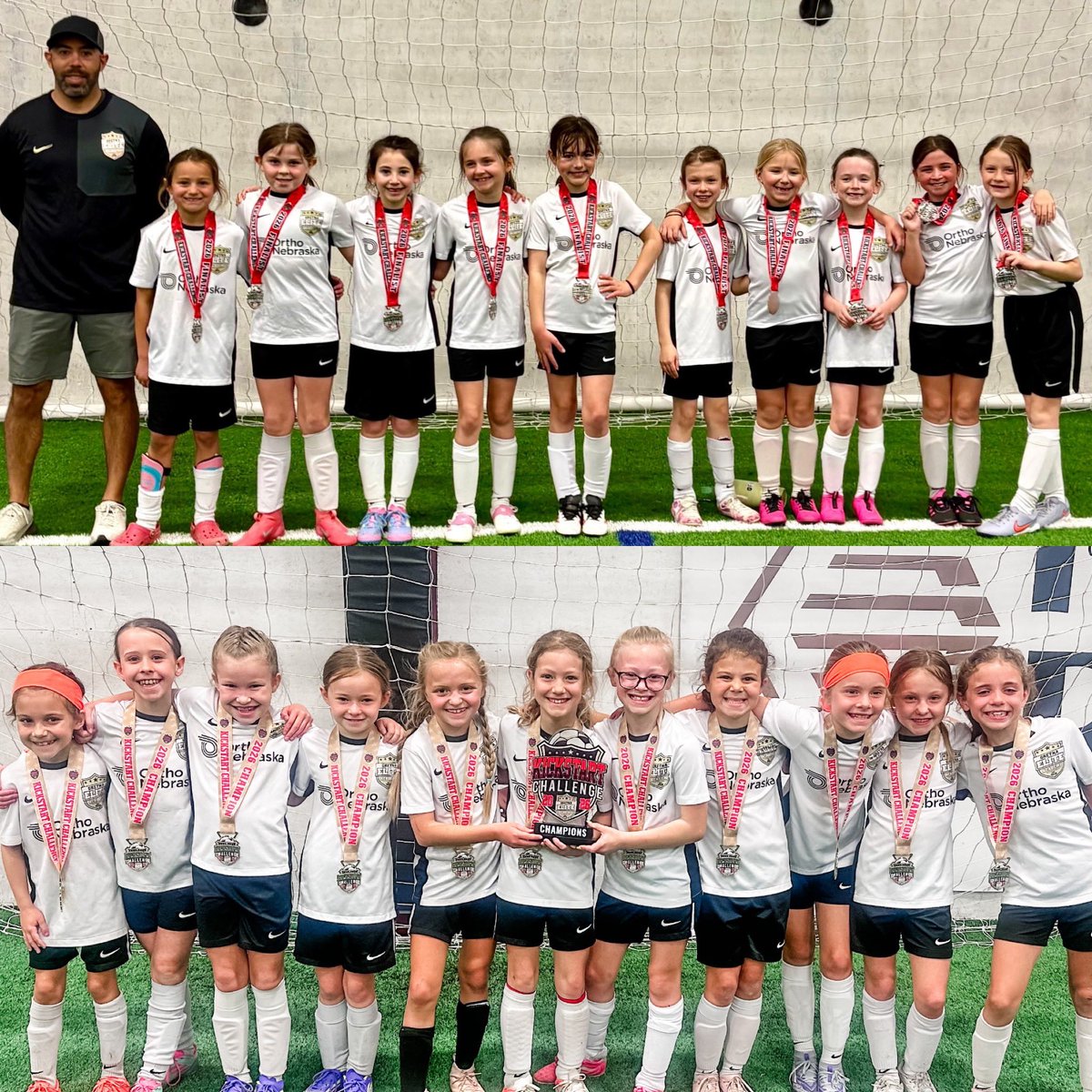 GretnaEliteAcad's tweet photo. A weekend of successes at the 2026 Kick Start Girls Weekend & Sporting Iowa Premier Games ✅
We had all kinds of weather again & the wind tried its best to blow the vibes away without success 💨
Well done girls 👏🏻
#KickStart2026 #PremierGames #SpringPrep #TournamentTime https://t.co/nToZ3JqznY