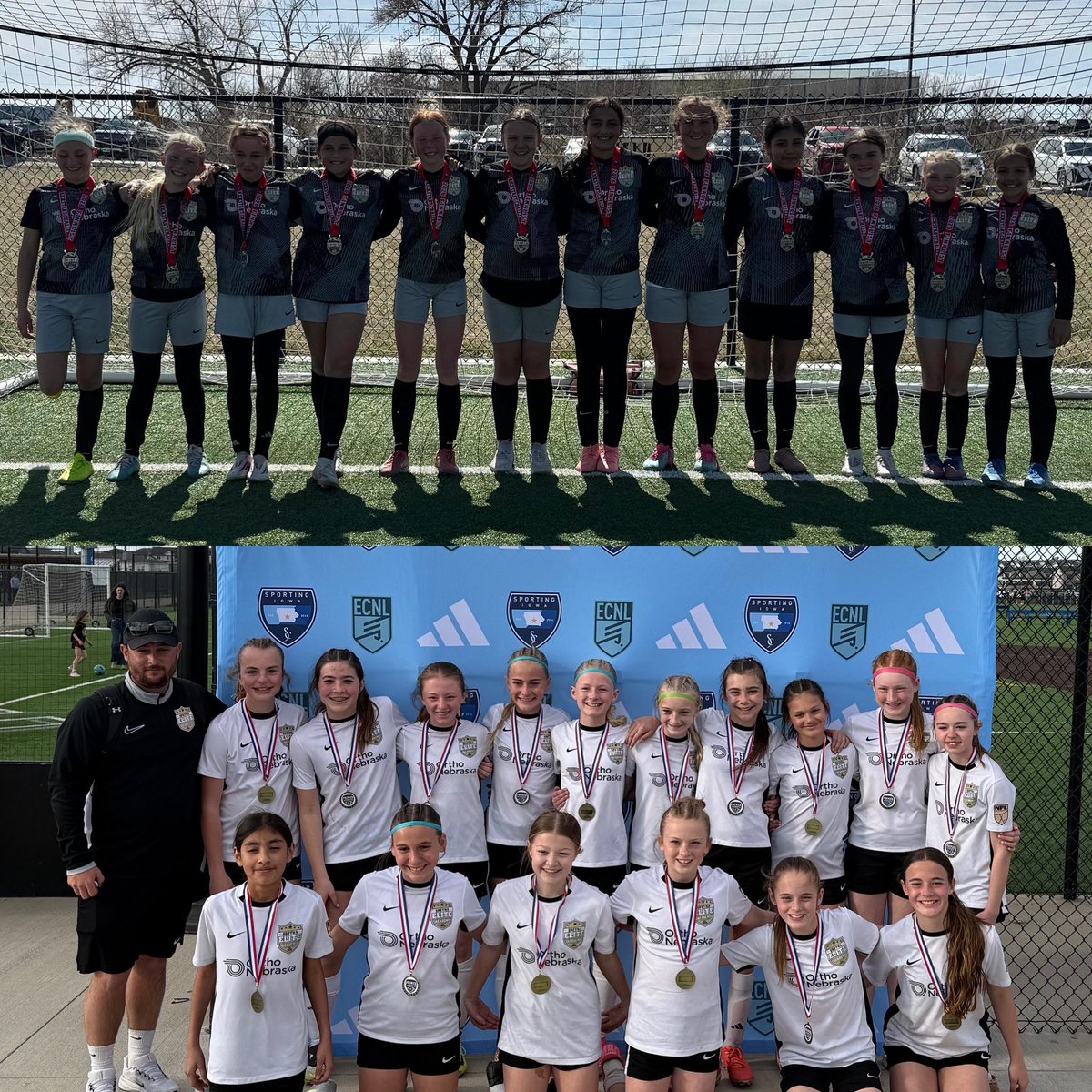 GretnaEliteAcad's tweet photo. A weekend of successes at the 2026 Kick Start Girls Weekend & Sporting Iowa Premier Games ✅
We had all kinds of weather again & the wind tried its best to blow the vibes away without success 💨
Well done girls 👏🏻
#KickStart2026 #PremierGames #SpringPrep #TournamentTime https://t.co/nToZ3JqznY