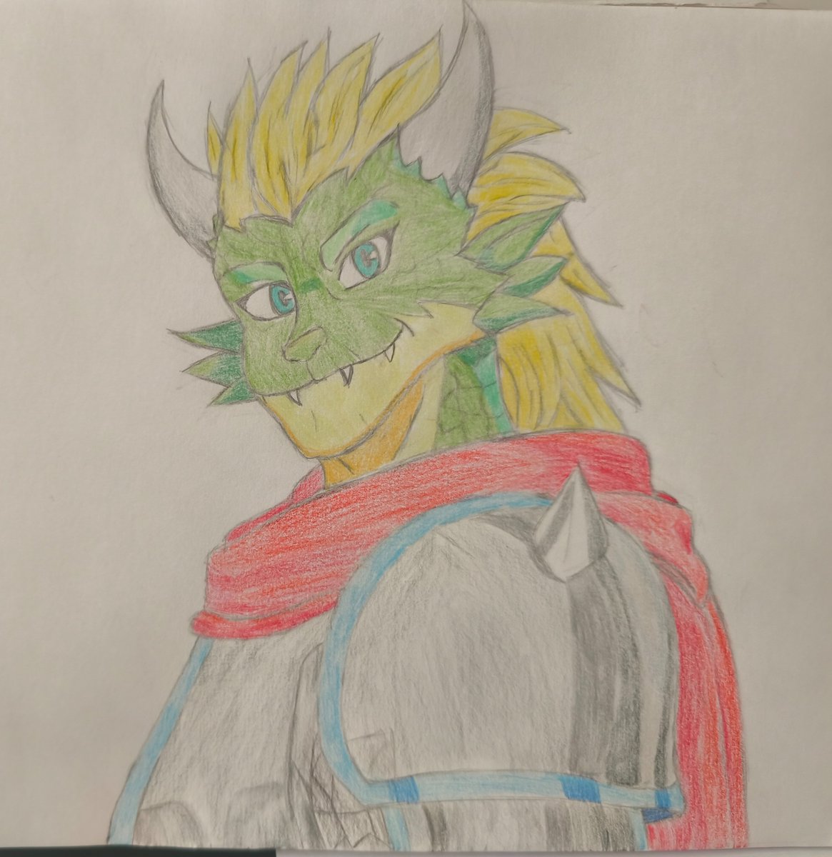 Un cambio de diseño de mi personaje, el caballero dragón, y así se vería sin su casco. 
Nombre: Ulises Dracon.