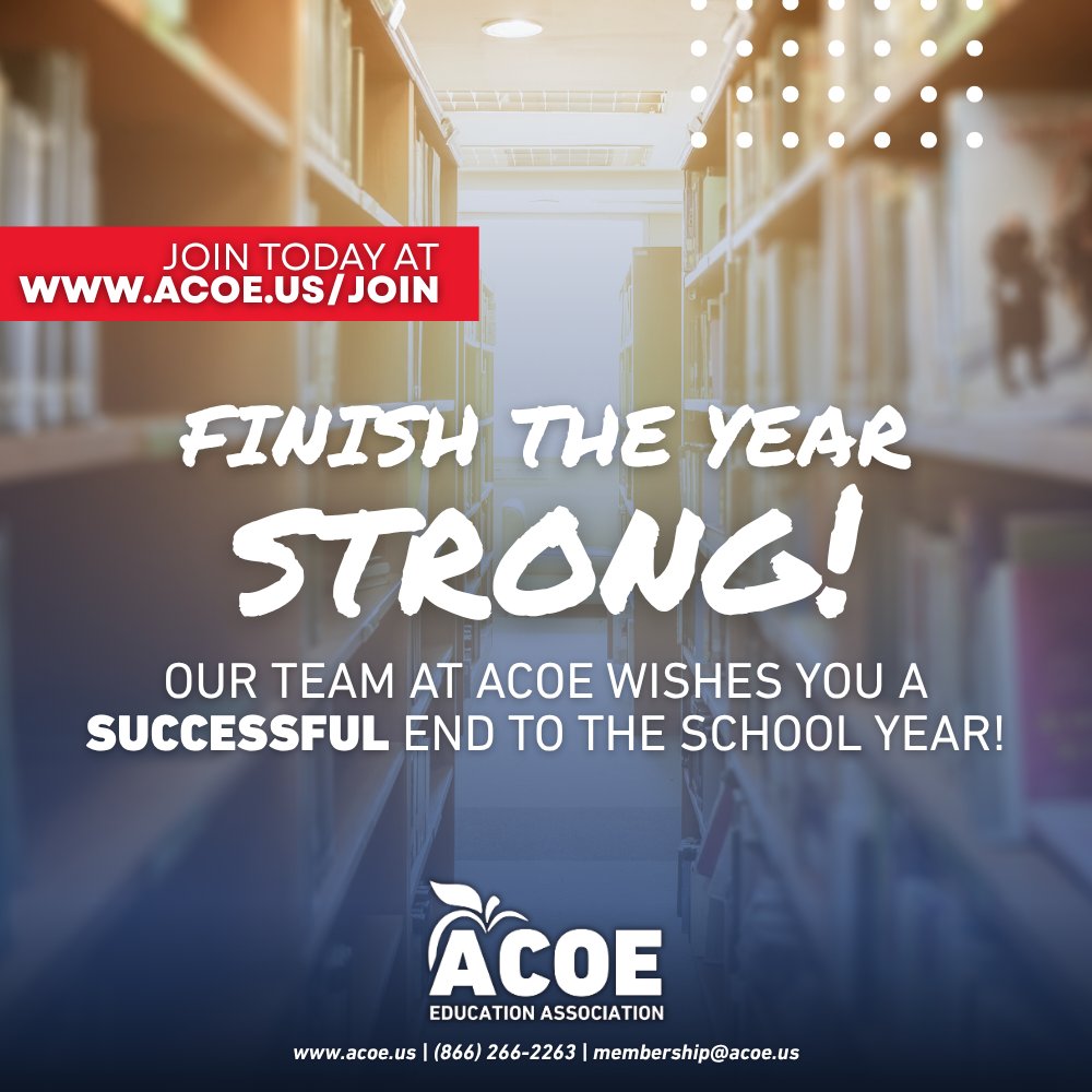 ACOEducators's tweet photo. To every Alabama educator: finish strong. ACOE is proud to support you every step of the way.

👉 Join ACOE today at https://t.co/bDTsbSAzDq

#ACOE #AlabamaEducators https://t.co/vpNpmoDo7k