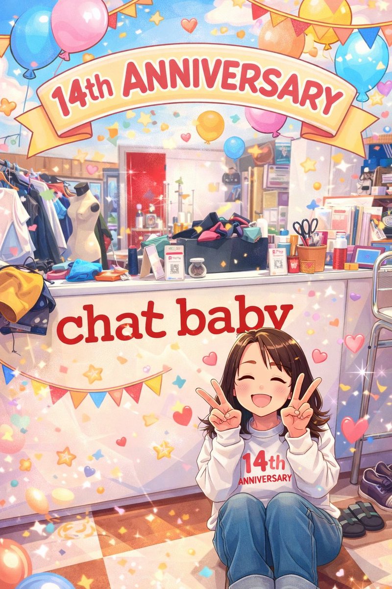 chuchulady's tweet photo. 本日4月1日で洋服お直しchatbabyは14年目に突入です！

延べ4万5千人のお客様にご利用いただき感謝😍 https://t.co/Jvu3BMVMyh
