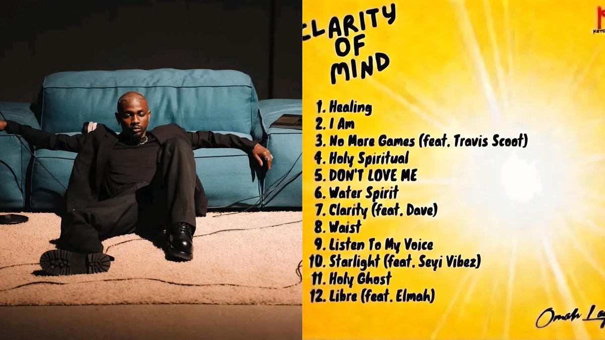buzzvault52's tweet photo. Omah Lay โ Clarity Of Mind ๐ฟ
This Fridayโฆ the vibe is about to shift. ๐๐ฅ
Get ready for deep sounds, real emotions, and pure ๐ energy.
#OmahLay #ClarityOfMind #NewMusic #Afrobeats #FridayDrop https://t.co/xonxd10ZML