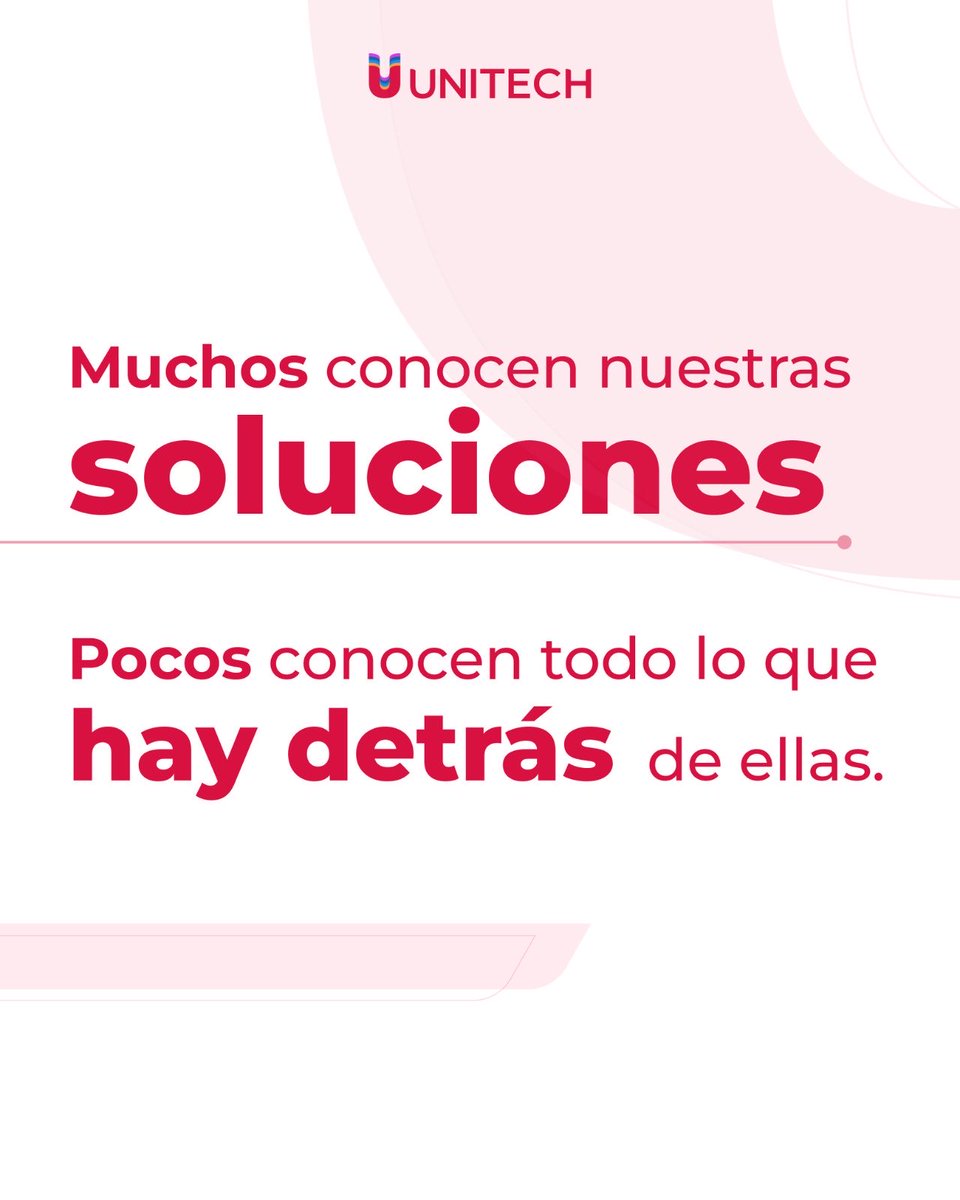 UnitechCorp's tweet photo. Muchos conocen nuestras soluciones. Pocos conocen lo que pasa detrás para que sucedan✅.

La transformación digital requiere estrategia, desarrollo e implementación.

En este carrusel te mostramos algunos de los servicios de #Unitech.

#GovTech #JusticiaDigital https://t.co/7hYyl7NMJ8
