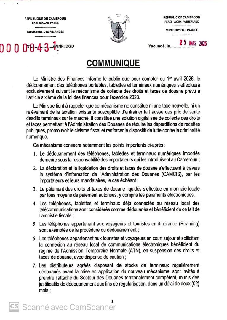 Ministère des Finances du Cameroun (MINFI) tweet media