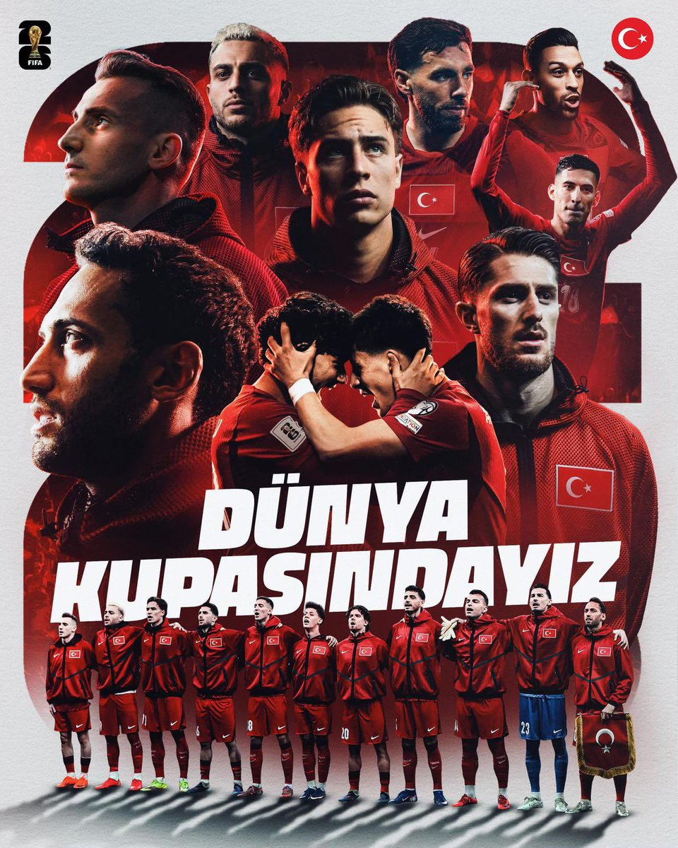 valicetinoktay's tweet photo. 2026 FIFA Dünya Kupası’ndayız

Ay Yıldızlı formayı şerefle taşıyan koca yürekli evlatlarımızı yürekten tebrik ediyorum. Bu azim, bu inanç ve bu mücadeleyle Dünya Kupası’nda da çok başarılı olacağız inşallah. 

Yolunuz açık, başarılarınız daim olsun.

#BizimÇocuklar https://t.co/tVZikJsR2U