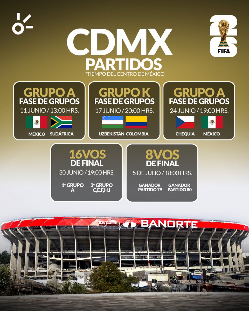 CDMX YA TIENE SU CARTELERA MUNDIALISTA 🇲🇽🔥 Con Chequia ...