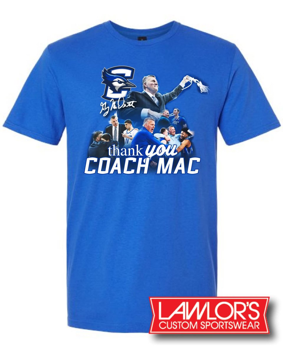 LawlorsCustom's tweet photo. 💙 The end of an era - THANKS COACH MAC shirts available now! 
https://t.co/XV739idu2t https://t.co/ziUTQOvKOU