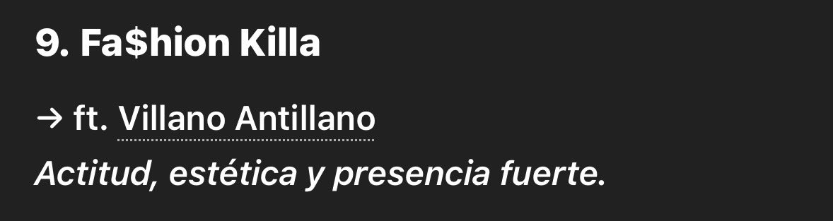 BGyalExclusive's tweet photo. 9. Fa$hion Killa: Villano Antillano https://t.co/4aF5U4ZXE7