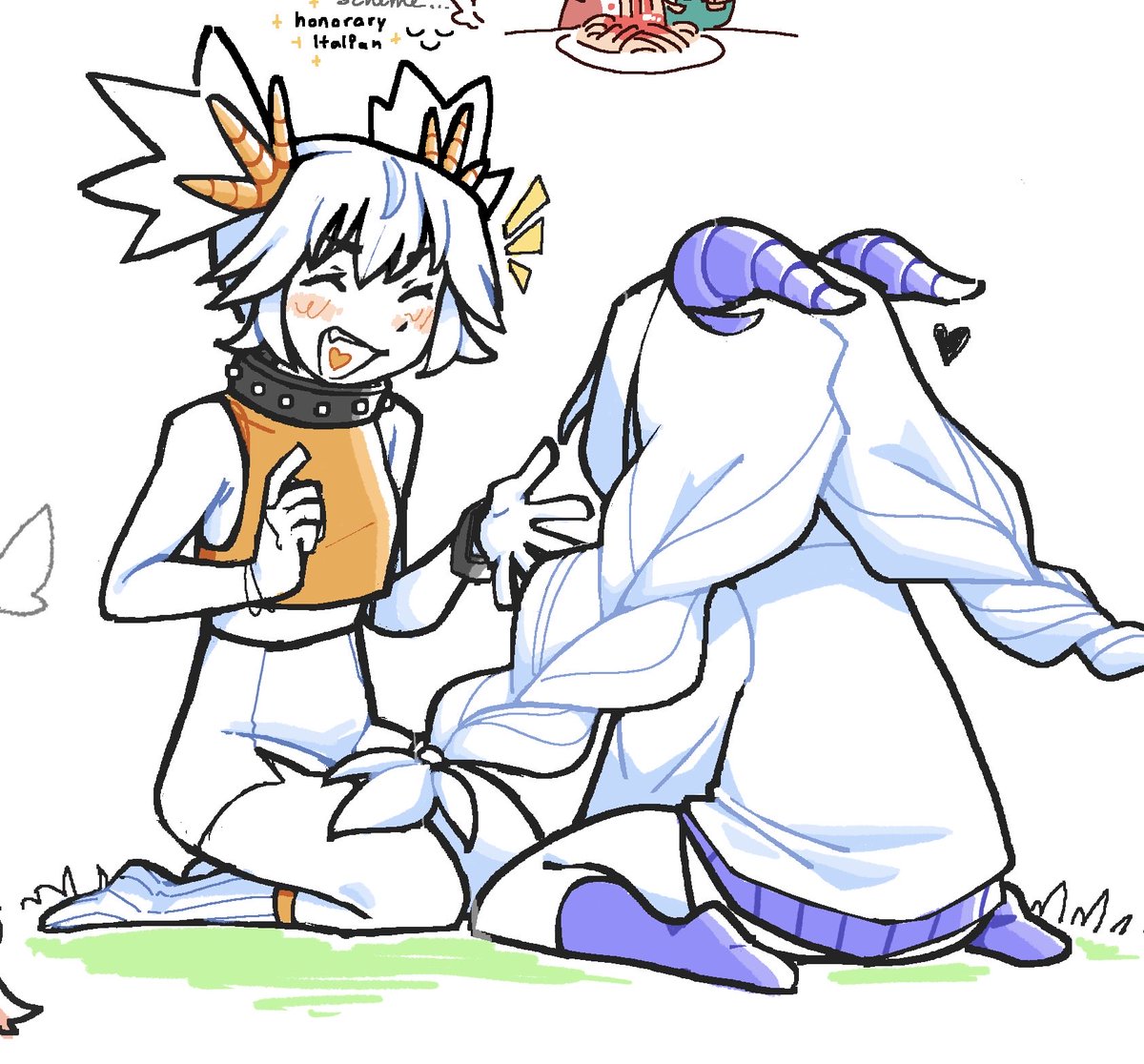 mahouexe's tweet photo. magma drawing of sleepy and oingo, what are they talking about… ??? https://t.co/b0gK4UCHpS