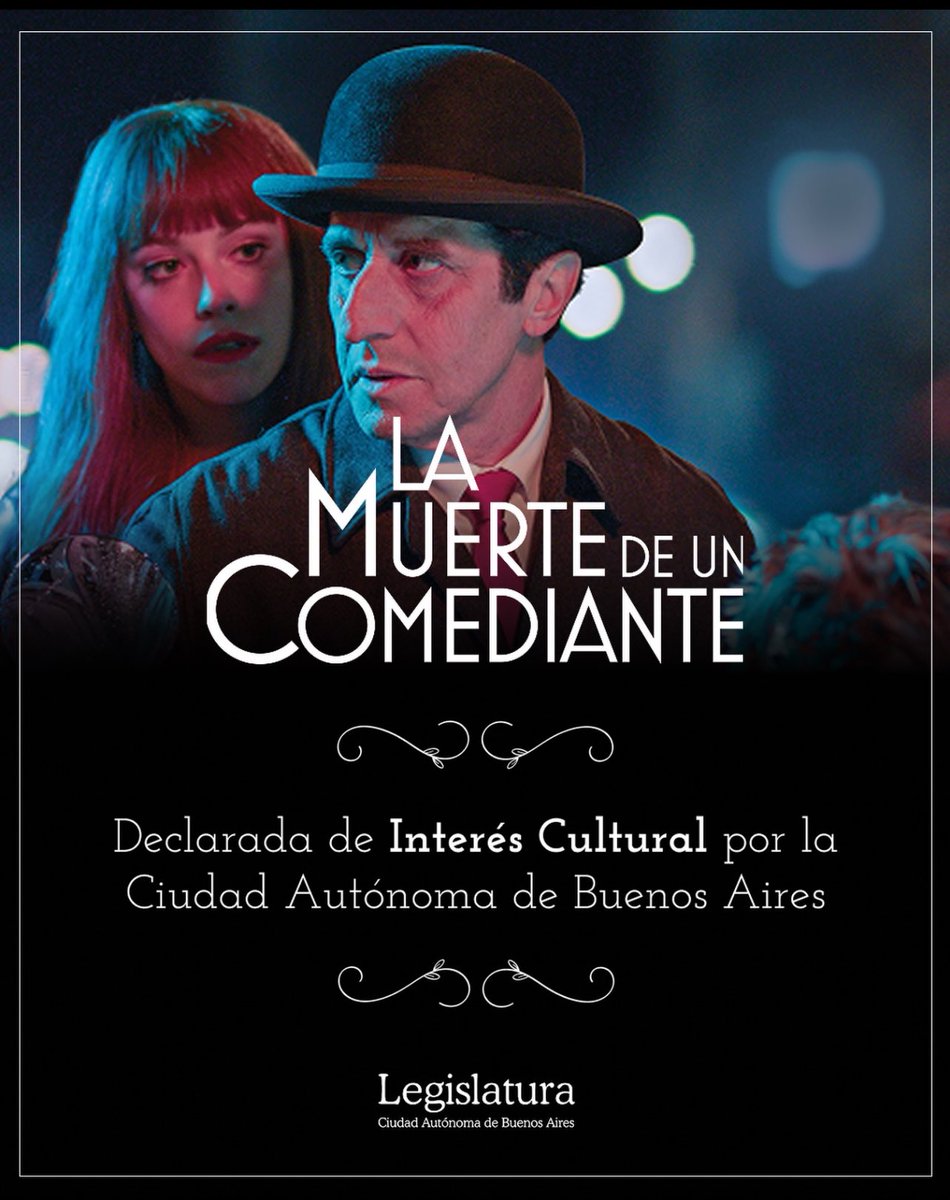 La pelicula “La Muerte de un Comediante” declarada de Interés Cultural en la Ciudad de Buenos Aires . Es un placer ser productora y que lleguen estas noticias hermosas ! #DiegoPeretti 🎬 hoy fuimos a la Legislatura a recibir el diploma. 📜
