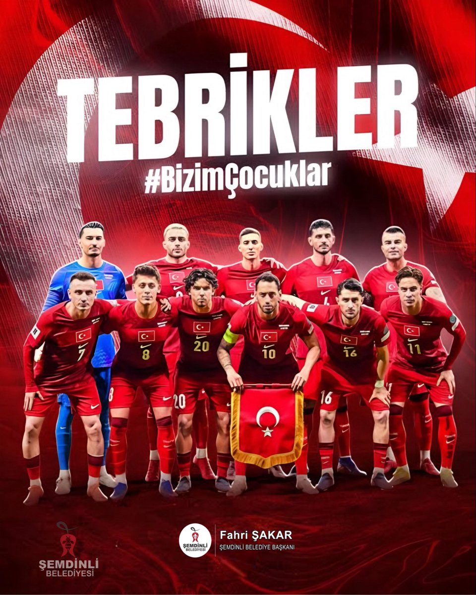 sakar_fahri's tweet photo. 24 yıl sonra yeniden o büyük sahnedeyiz…

Kosova karşısında ortaya koydukları mücadeleyle bizleri Dünya Kupası sahnesine taşıyan A Millî Takımımızı yürekten kutluyorum.

İnanıyoruz ki aynı yürekle, aynı inançla daha nice gururlar yaşatacaksınız. Kalbimiz de dualarımız da sizinle… 

#BizimÇocuklar