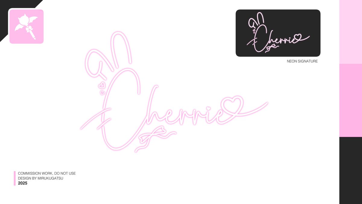 mirukudesigns's tweet photo. ♡ ⸝⸝ 𝓬𝓸𝓶𝓶𝓲𝓼𝓼𝓲𝓸𝓷 : idol signature
⏔⏔⏔⏔ ꒰ ꣑୧ ꒱ ⏔⏔⏔⏔
── for @cherrianeVT
🎀 thank you for choosing me to create something cute . . . #vtuber #vgencomms https://t.co/0nt5p3OXHu