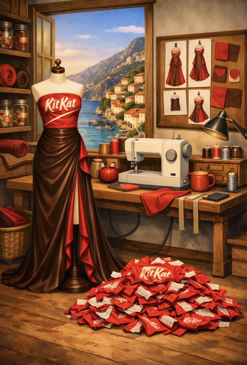 AshleyMCapp's tweet photo. Sorry @KITKAT  I needed the candy to design my newest collection 🥹💕 https://t.co/eANaaSsps5