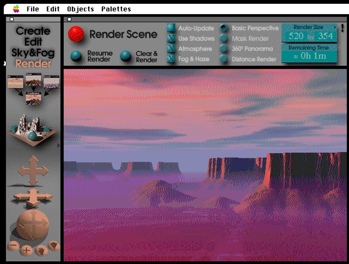RetroTechDreams's tweet photo. Bryce 1.0 (1994) https://t.co/HGdA6Mc3Vv