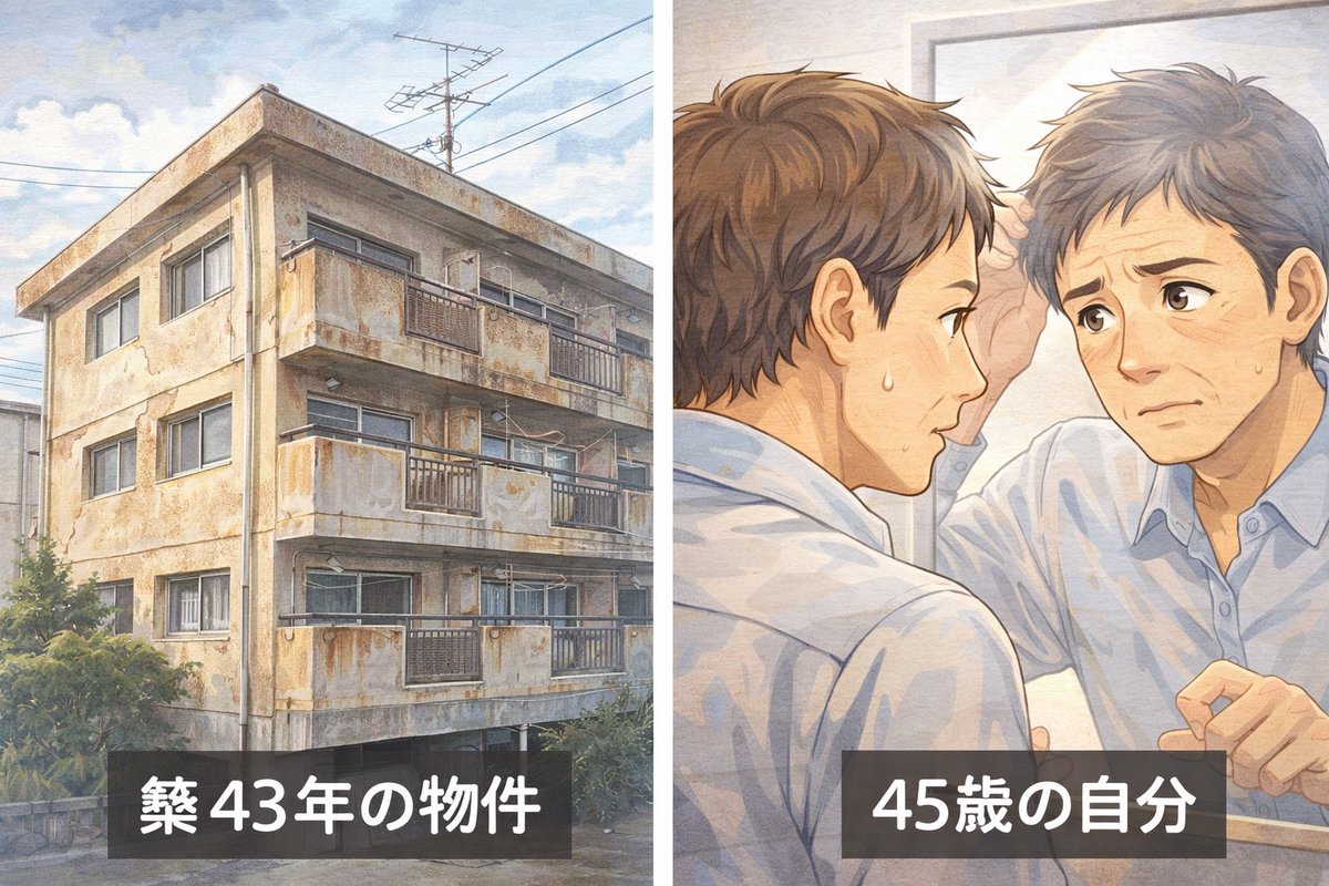 kagosho's tweet photo. 43歳の物件を見て、
考えさせられた。

人も同じだと思った。

放っておけば、
確実に傷む。

壊れてから直すか、
早めに整えるか。

差は大きい。

増やす前に、
まず整える。 https://t.co/IWWuDUsZTj