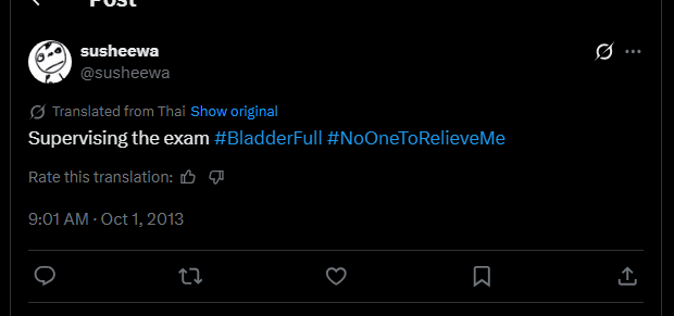 offdatwhite's tweet photo. How it feels to supervise your exam as a #Bladderfull #NoOneToRelieveMe https://t.co/wvheccXnI4