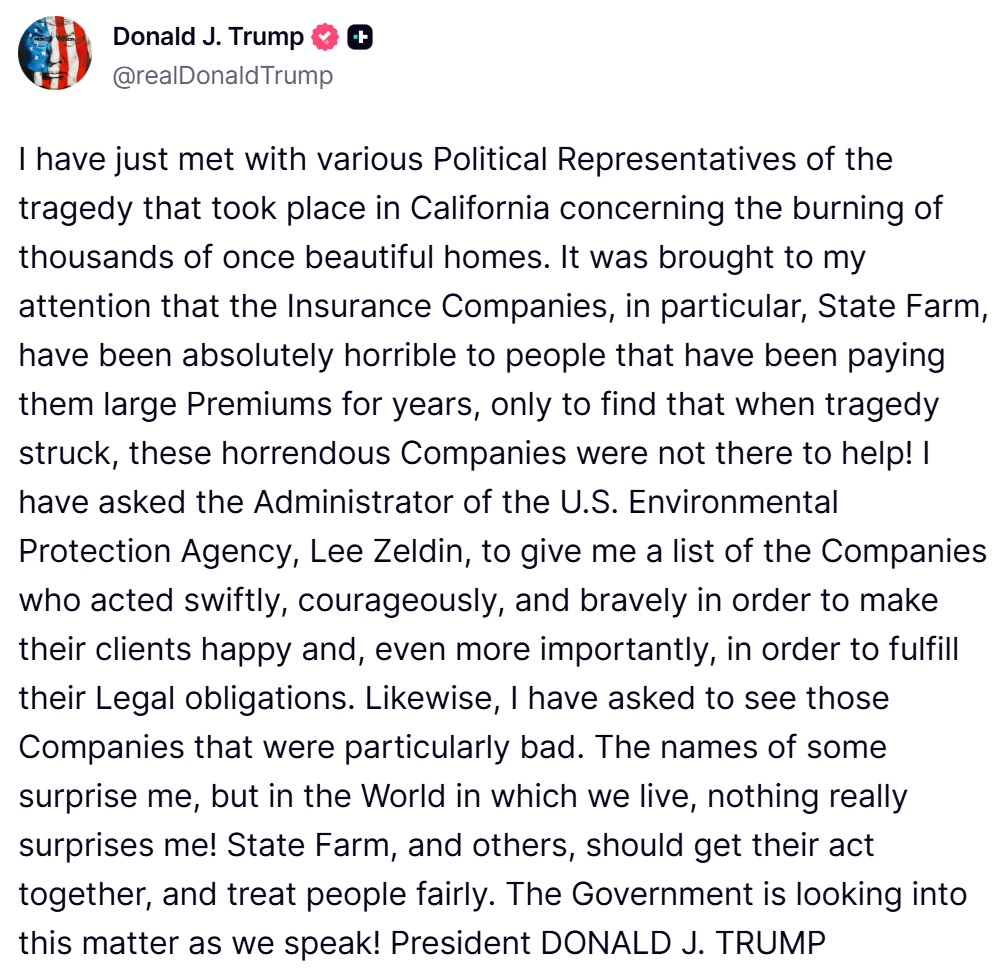 Commentary Donald J. Trump Posts From Truth Social tweet media