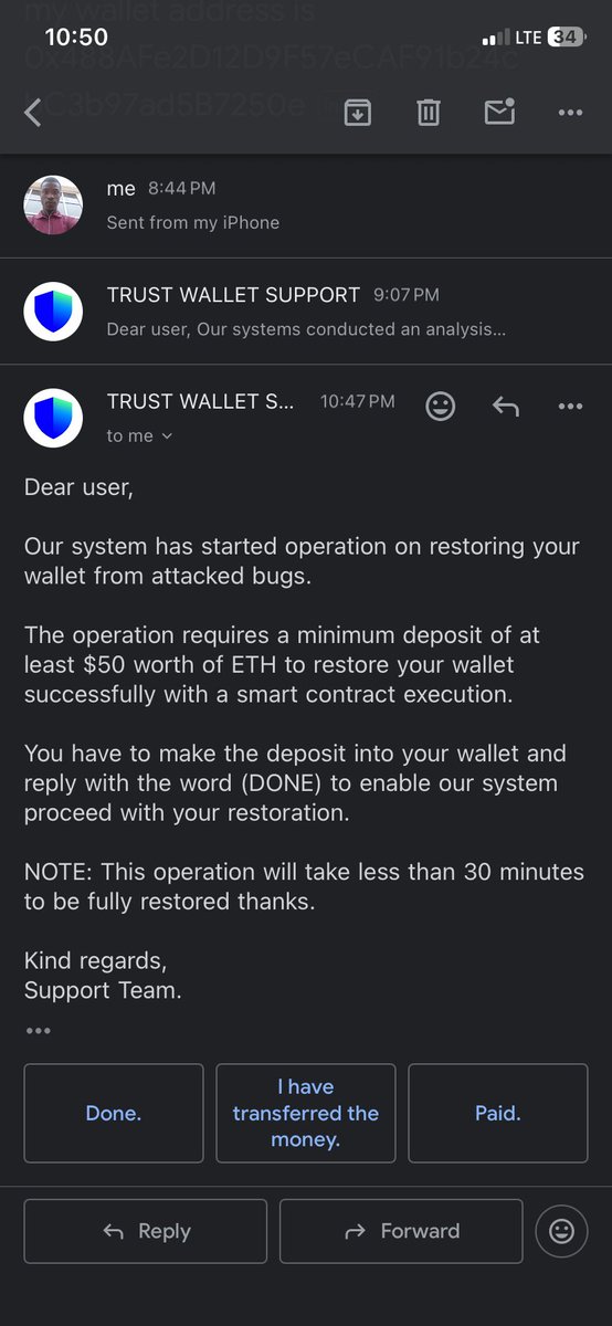 adebomititus's tweet photo. @OrexnX Please help look into this… why do I need to have 50 dollars worth eth before I could receive my coins after I already paid for gas fee. I complain of my oxn not reflecting in my trust wallet. @BuildWithTrust @OrexnX https://t.co/v1ELy26mCq