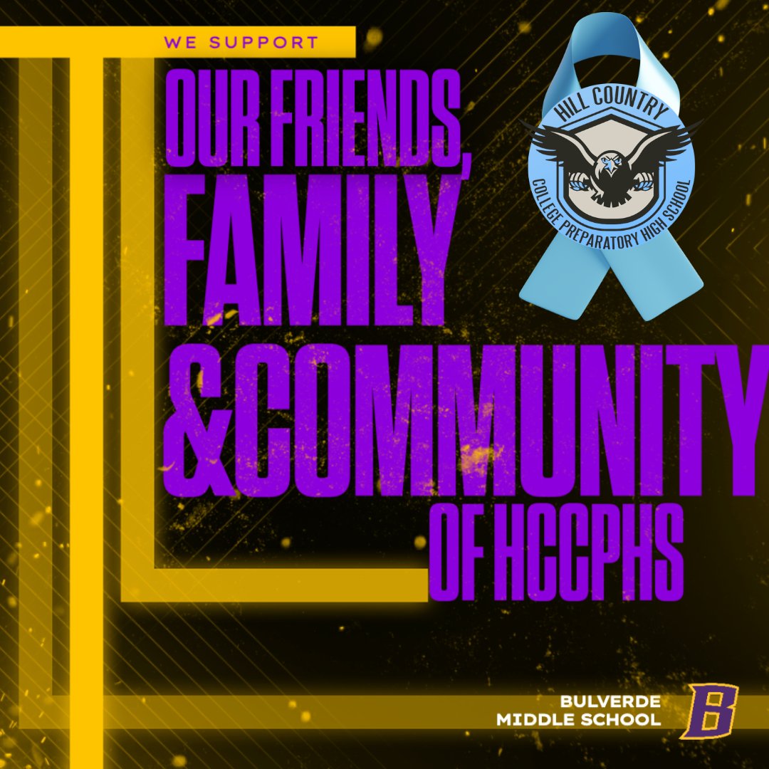 BMSBobcats_CISD's tweet photo. We're Here For You! 💜 Thoughts and Prayers Headed Your Way! #ComalStrong @cisdnews @HCCPHSprincipal @MaryStults_ISES @BulverdeMSCISD https://t.co/hBHAWFKPvD