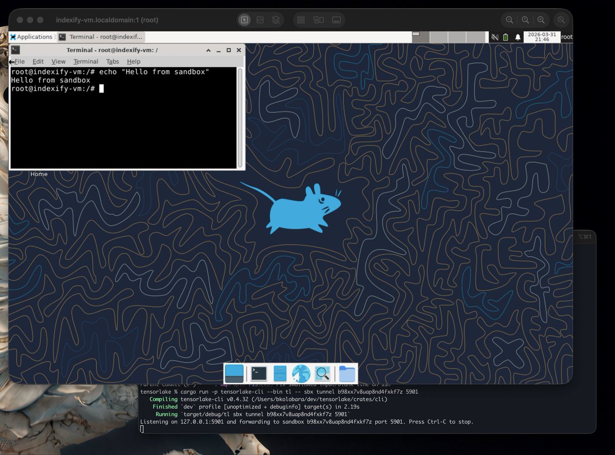 diptanu's tweet photo. Computer Use in @tensorlake sandboxes is coming! 

sandboxes are still in beta. We are shipping at breakneck speed to get users what they want to build on our stack! 

Shout out to @bkolobara for building a TCP proxy on websockets to make this secure and flexible. https://t.co/vR3ICKbE6o