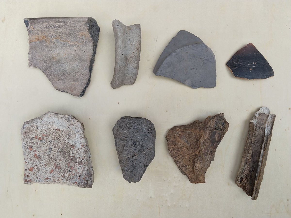 DeArcheoloog's tweet photo. #Amateurarcheoloog Carel Versluis heeft bij wegwerkzaamheden bij #Culemborg Romeins #aardewerk, slachtafval en een stuk van een maalsteen gevonden. Waarschijnlijk hoort het materiaal bij een vroegere #Romeinse nederzetting. (Foto’s: Carel Versluis)
https://t.co/MqdyQUZV22 https://t.co/58LNfgkDf9