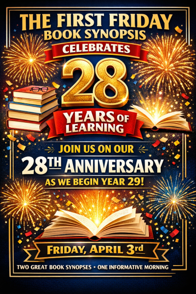 FirstFriBookSyn's tweet photo. @FirstFriBookSyn hosted by @Randy1116 celebrates the 28th year with #GeniusatScale &amp; #Mattering Fri Apr 3d 7am central in-person at Park City Club Dallas TX &amp; @Zoom Like Cliff notes on steroids Details at https://t.co/6XSPJoGbj2 https://t.co/sEiTBWGMFl
