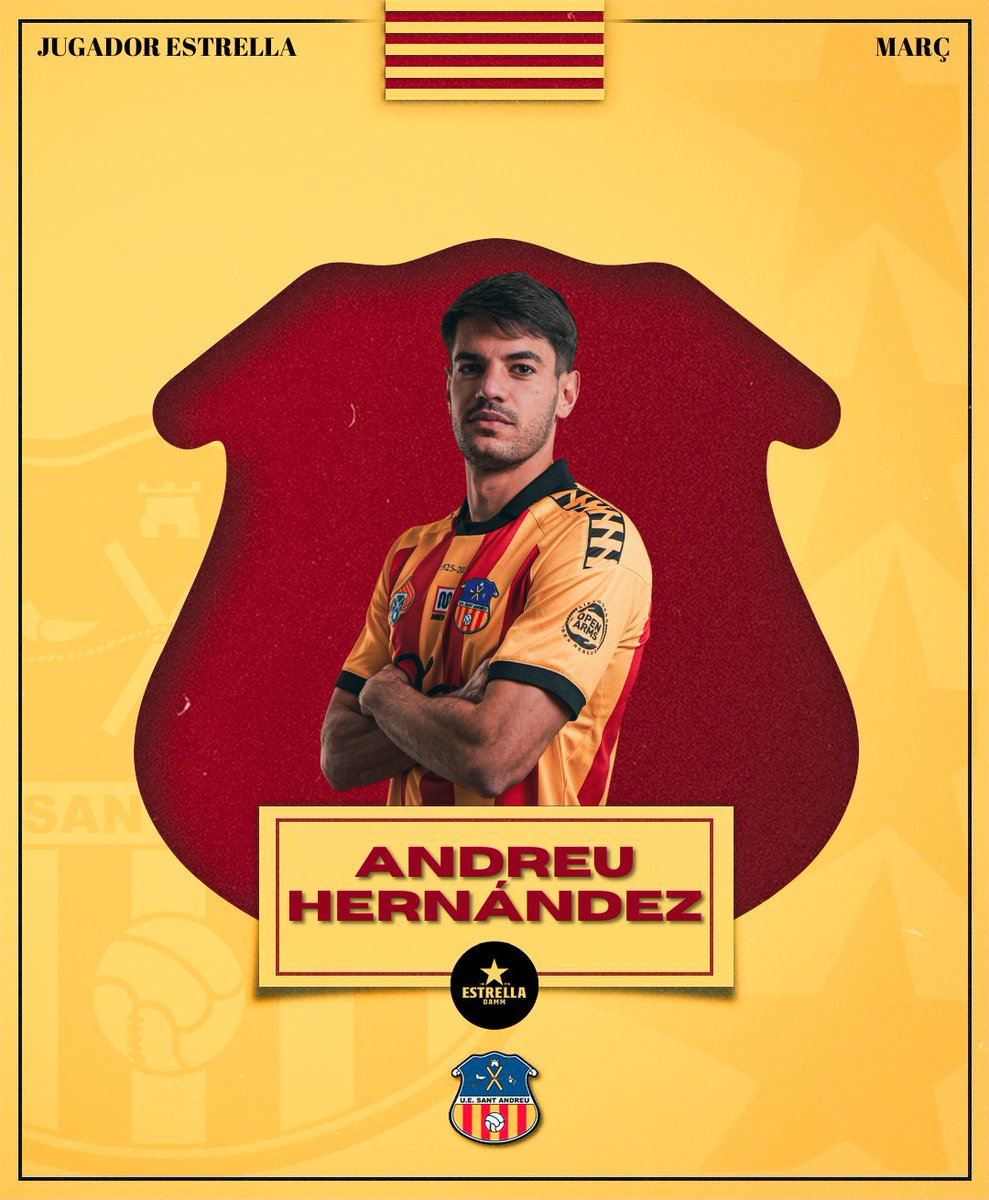 ⭐️ 𝐉𝐔𝐆𝐀𝐃𝐎𝐑 𝐄𝐒𝐓𝐑𝐄𝐋𝐋𝐀 ⭐️

🗳️ Andreu Hernández és el Jugador Estrella del mes de març amb un 28% dels vots, en una elecció molt igualada amb Sergi Serrano i molt repartida.

Enhorabona, <a href="/AndreuHdez_4/">Andreu Hernández</a>! 💛❤️

🍺 Amb <a href="/EstrellaDammCat/">Estrella Damm Cat</a>