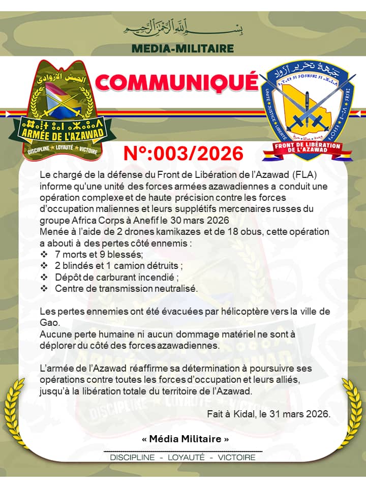 Armée de l'Azawad tweet media