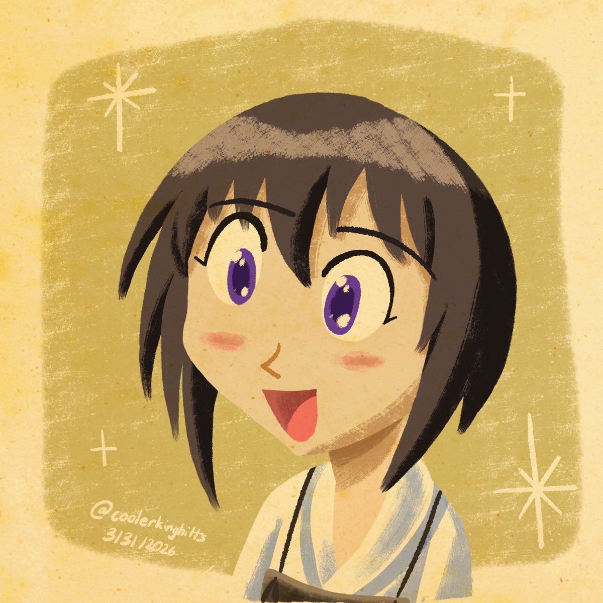 coolerkhilts2's tweet photo. I just couldn’t resist drawing another Tamaki Kawazoe picture given her facial reactions from rewatching the anime.

#川添珠姫 #バンブーブレイド #TamakiKawazoe #BambooBlade @CheramiLeigh @studionekot https://t.co/2XFbhWdfTy