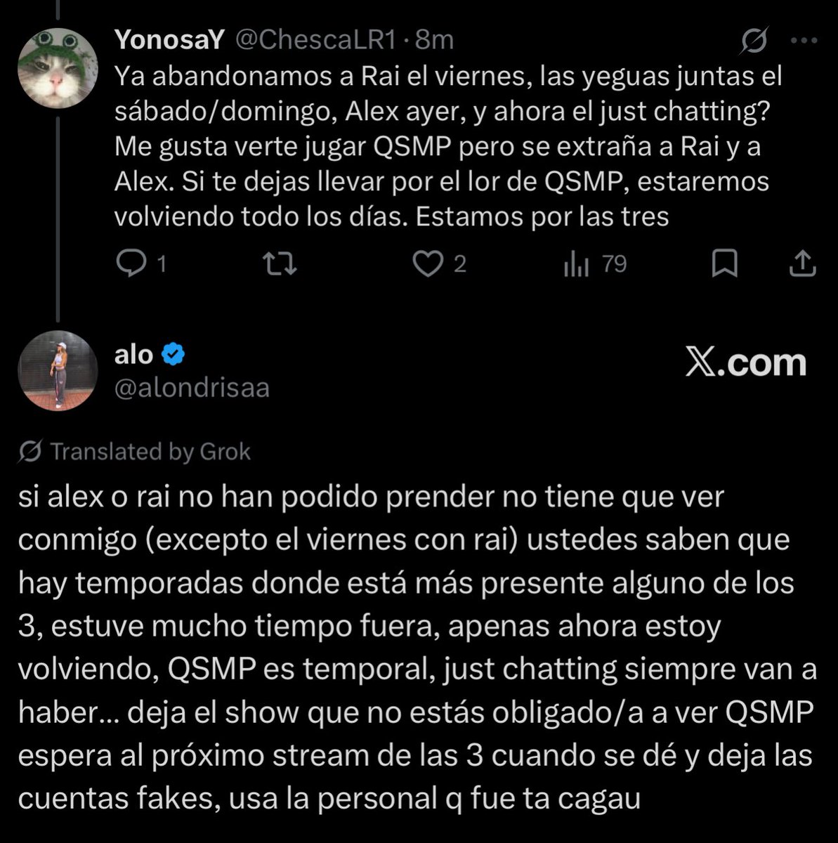 axxr98's tweet photo. “just chatting siempre van a haber” y el just chatting de la semana pasada fue la primera después de más de 6 meses. 😂 Creo que solo está enojada porque le quitaron el tren, destruyeron su castillo y la mataron mientras estaba afk en ese juego. 🤣 https://t.co/ih2iKA4fFo