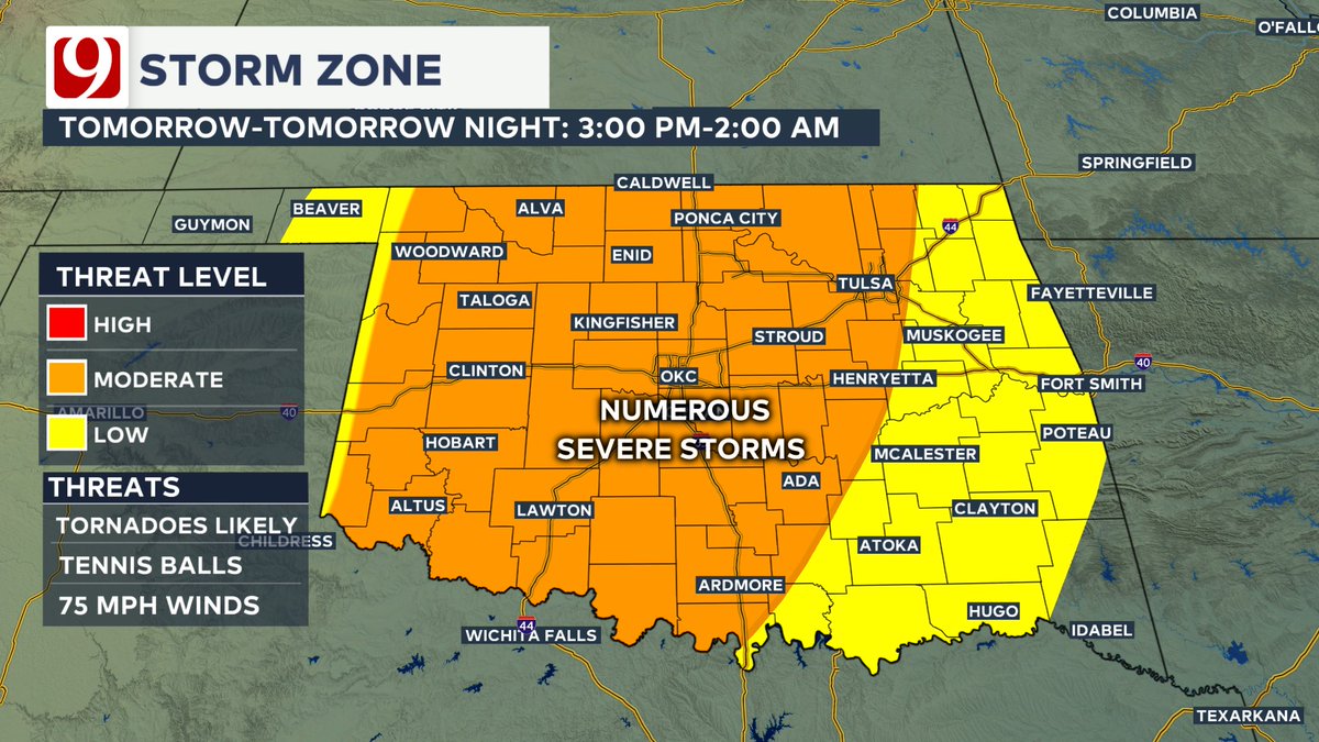 WEDNESDAY SEVERE THREAT INCREASING: Late Wednesday, get ready for the ...