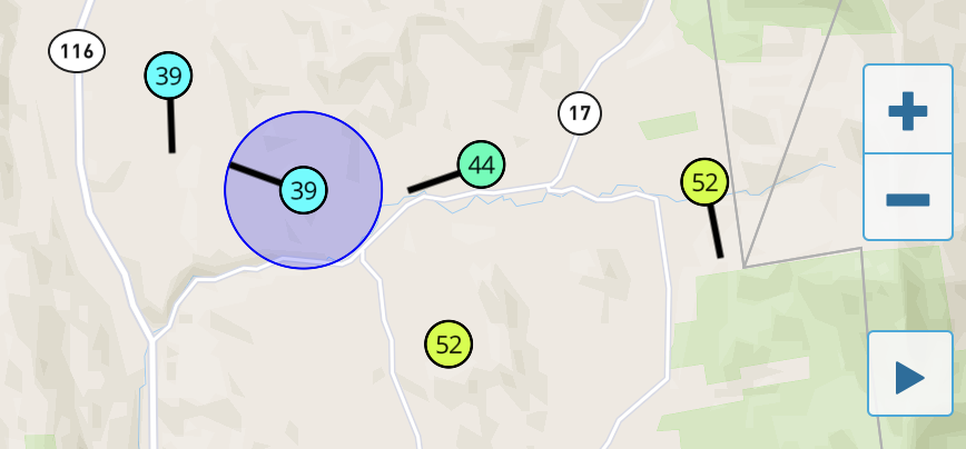 PorterHaney's tweet photo. @TylerJankoski This is interesting!  Just 1 mile apart, on either side of 17 in Starksboro, is a 13 degree temp difference between https://t.co/hmtHW2EzxK