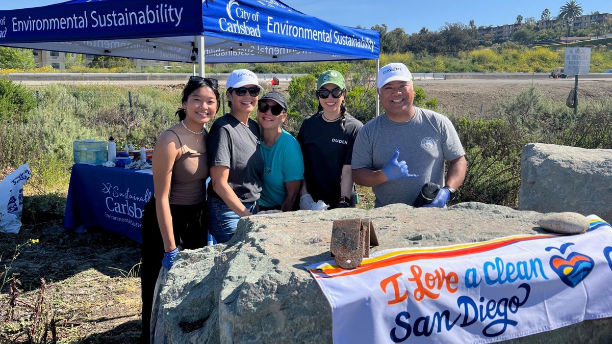 carlsbadcagov's tweet photo. Celebrate 🌎 #EarthDay2026 by signing up for the I Love A Clean San Diego Creek to Bay Cleanup on Saturday, April 25. Because we ❤️ where we live, let's keep our #Carlsbad beaches and communities beautiful and clean!

Register: https://t.co/5A7nSAGYmd https://t.co/RSeJZJ5GaZ