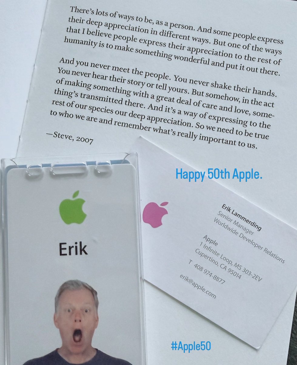 Lammerding's tweet photo. Happy 50th @Apple https://t.co/KyjEI2b5dK