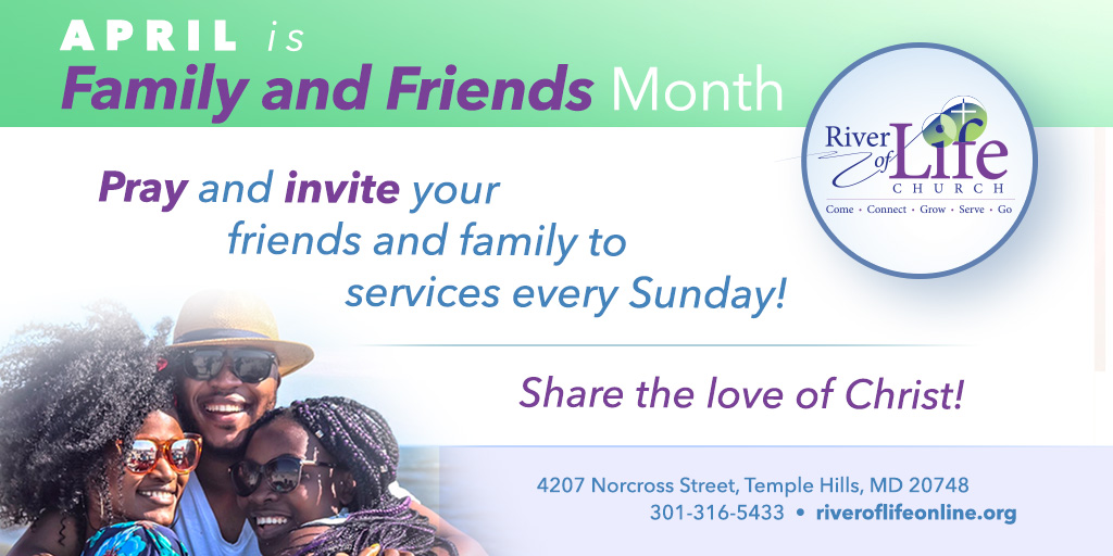 ConnectWithROLC's tweet photo. April is Friend’s &amp; Family Month🙌🏾
Pray, invite, and bring your friends &amp; family every Sunday in April!
Apr 5: Easter Sunday + Selfie Sunday + Easter Egg Hunt
Apr 12: Wave, Smile, Who Invited You?
Apr 19: Generation Sunday
Apr 26: International Day

Share the love of Christ! 💛 https://t.co/SfEIObRDHR