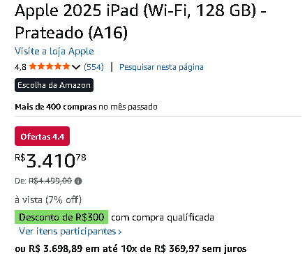 VorpasOfertas's tweet photo. 💥 iPad 2025 com quase R$1.100 OFF

👉 https://t.co/BEqiExLFhj

#AchadoDoDia #anúncio https://t.co/nyk4Ud1BWr