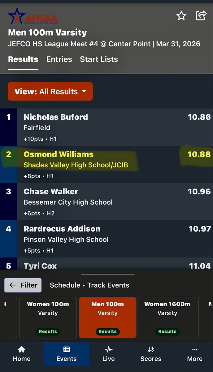 CoachBates7's tweet photo. SV🏈: @TWondaaaa Osmond Williams 2027 DB! Check out his recruiting profile. Legit player with Verified Legit Speed! 
https://t.co/zFZ8nE1GNm
@ShadesValleyFB https://t.co/2GrdTnEUV2