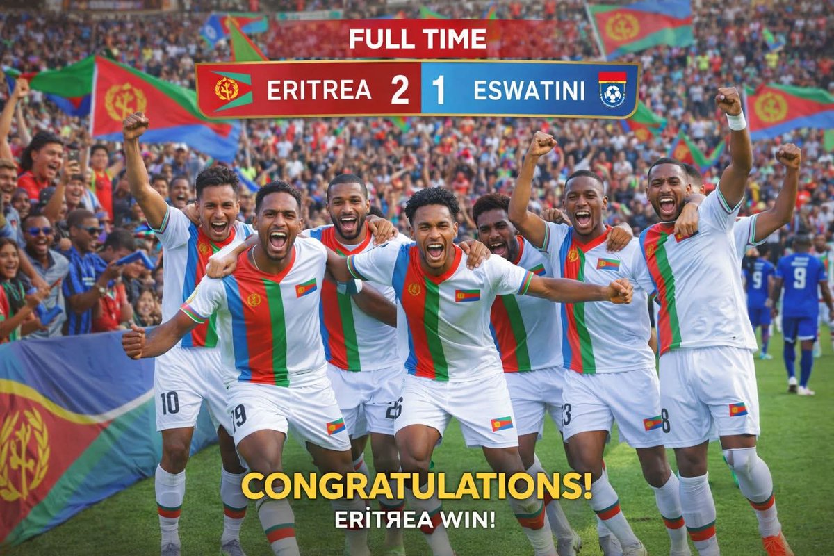 Lea4420's tweet photo. What a fantastic achievement! Congratulations to our team on This nationwide victory. It is the Result of hard work, team spirit And exceptional talent on the field. 
Thank you for this immense joy
እንቋዕ በዚ ብሉፅ ኣፈፃፅማ ኣብፀሐኩም! 🇪🇷🇪🇷 https://t.co/QXxy2Gfbs0