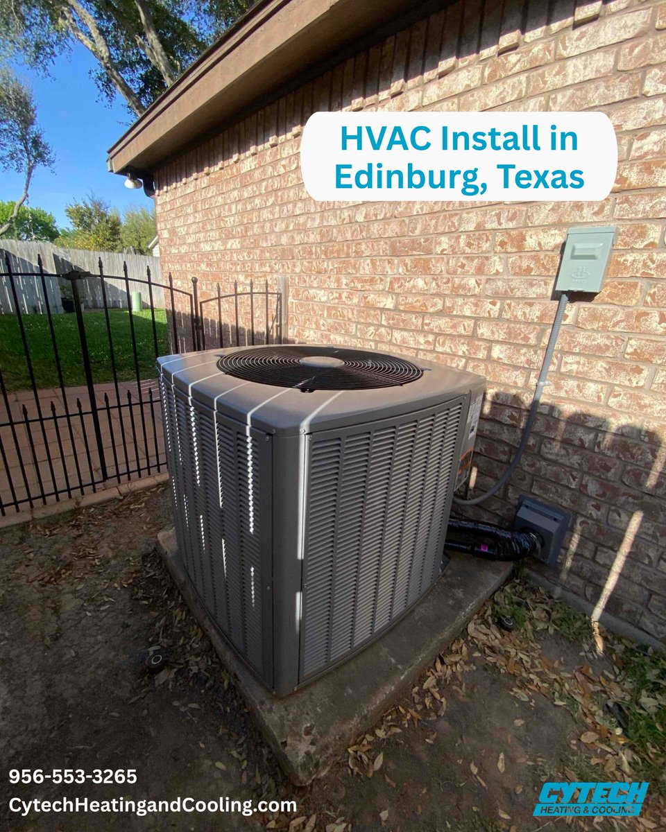 cytechheating's tweet photo. Recent HVAC Install for Homeowners in Edinburg, Texas

Ready to upgrade your system? Take advantage of the rebate offers available through our trusted partners for a limited time. Schedule a quote to learn more!

https://t.co/UK2B5Z449g
(956) 553-3265

#edinburgtx #mcallentx https://t.co/4l4Cx2rh8b