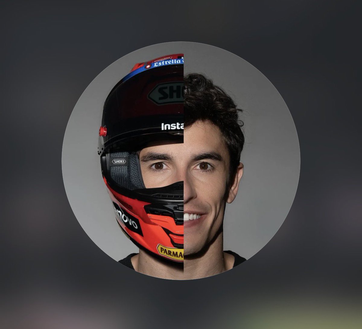Honestly I think the only reason Marc is losing in MotoGP this year is because of this fuck ass profile pic.