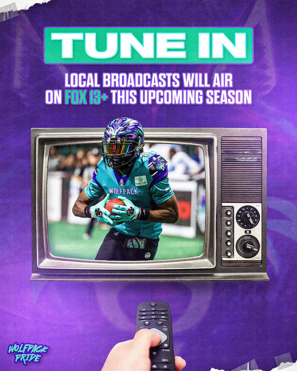 wolfpackaf1's tweet photo. The Washington Wolfpack are gonna be on your TV!

We are incredibly excited to announce our partnership with Fox 13+ this season to broadcast all of our games locally for the 2026 Season.

@af1football | @fox13seattle

https://t.co/vdbVpwwcWO https://t.co/zzvsbMly23