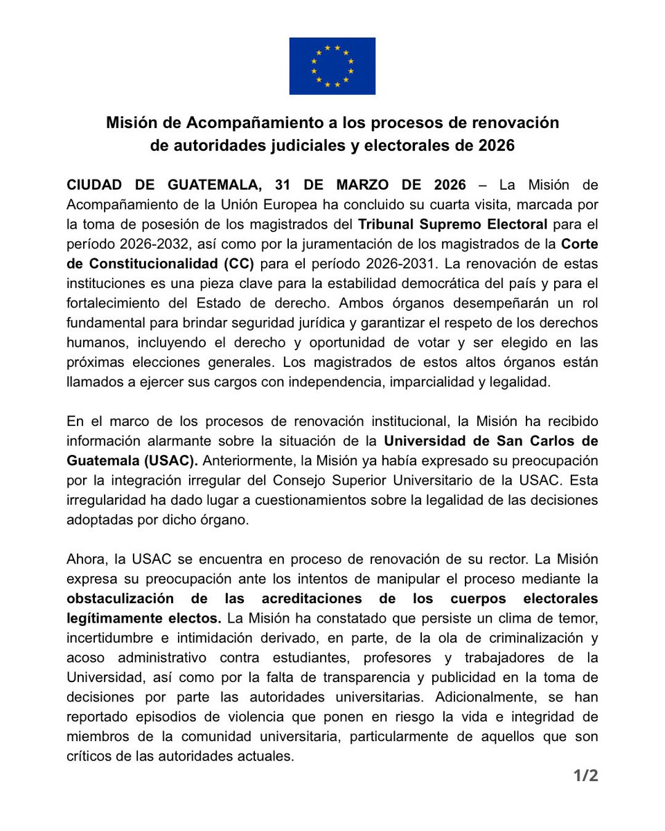 Unión Europea en Guatemala tweet media