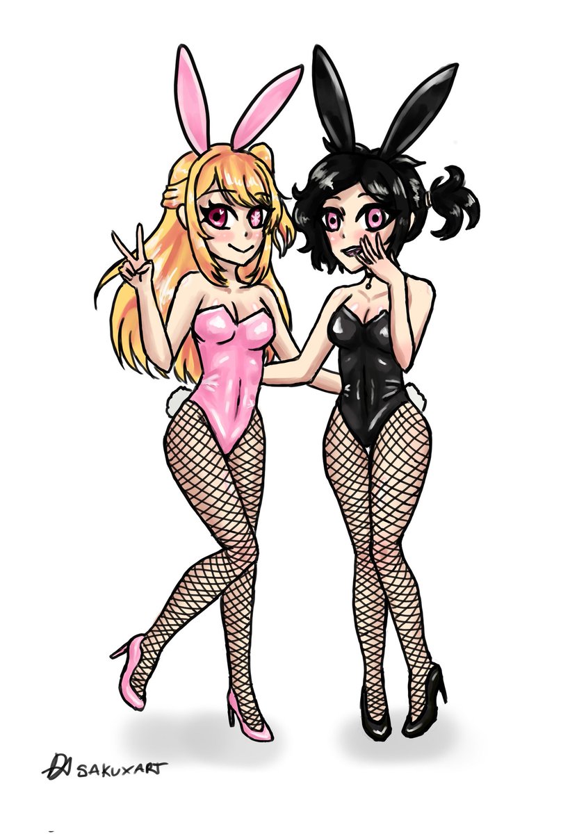 sakuxart's tweet photo. 🩷🐰Pink Bunny Sisters🐰🩷

#fanart #OshiNoKo #tcoaal #thecoffinofandyandleyley https://t.co/avDvCxzDEJ