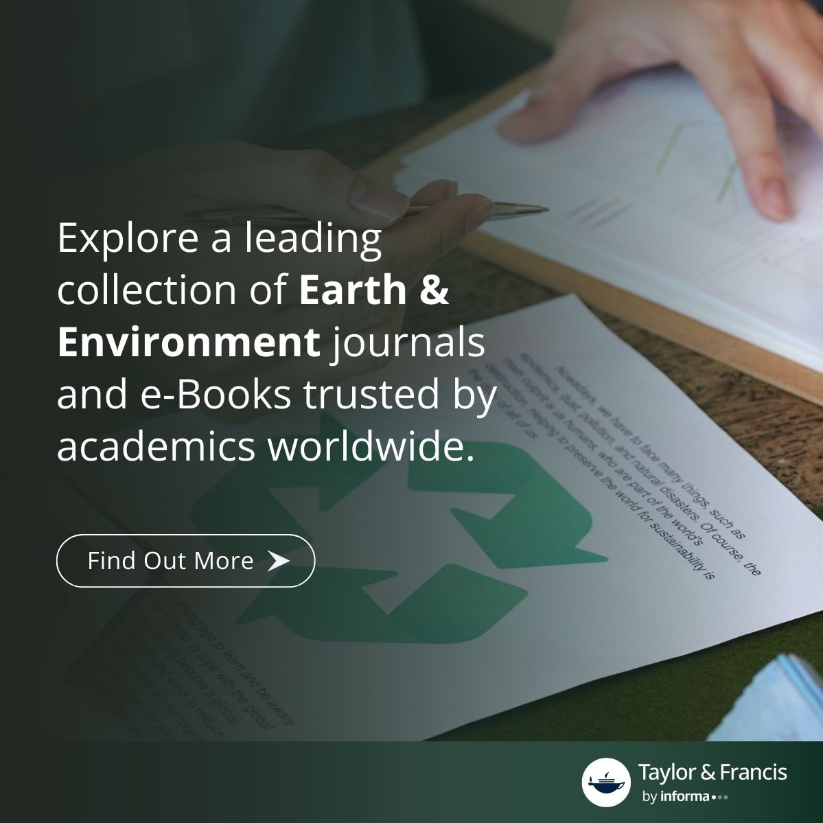 tandfonline's tweet photo. Highly cited journals and widely used ebooks are shaping Earth and Environment research. Access the resources scholars trust.