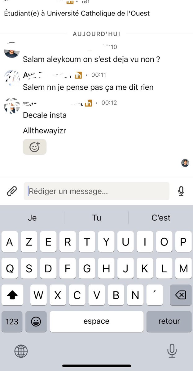 tzmayaa's tweet photo. Ça drague sur linkedin mtn?? Stage stp https://t.co/BpkHvAyazi